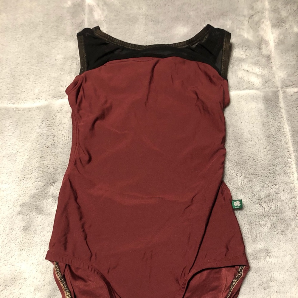 Women’s maroon leotard